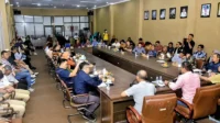 Suasana rapat koordinasi Pemkab Bima bersama Kementerian Pertanian Republik Indonesia dan BUMN Danantara, di Ruang Rapat Utama Pemka Bima, Sabtu (2/5/2026).
