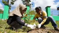 Kegiatan penghijauan oleh Bagian Kesatuan Pemangkuan Hutan (BKPH) Wilayah VII didukung PT Sumbawa Timur Mining.