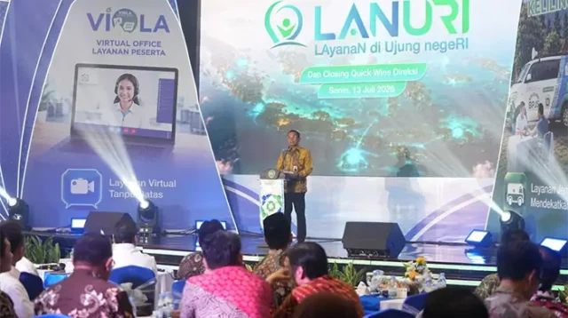 Direktur Utama BPJS Kesehatan, Prihati Pujowaskito saat peluncuran LANURI serentak di 558 titik kabupaten/kota se-Indonesia.