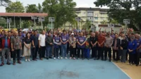 Foto bersama peserta Pekan Olahraga Wartawan Daerah (Porwada) NTB 2026, Panitia Porwada PWI Nusa Tenggara Barat (NTB) 2026, dewan juri dan anggota Forum Komunikasi Pimpinan Daeran NTB.
