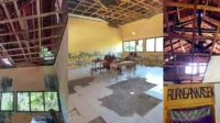 Kondisi atap ruangan SDN Inpres Kalemba Desa Kawuwu Kecamatan Langgudu yang telah lama rusak.