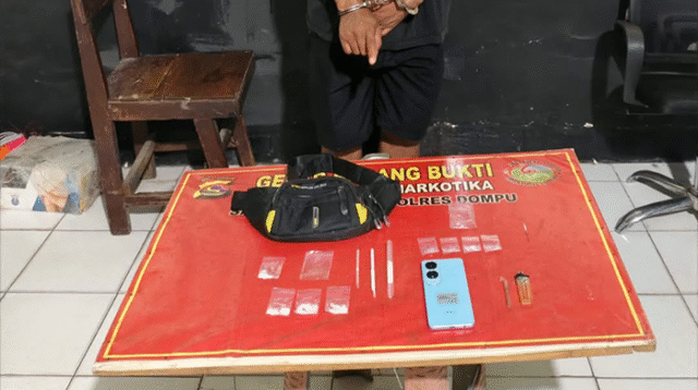 Barang bukti dan narkoba dan terduga pemiliknya.