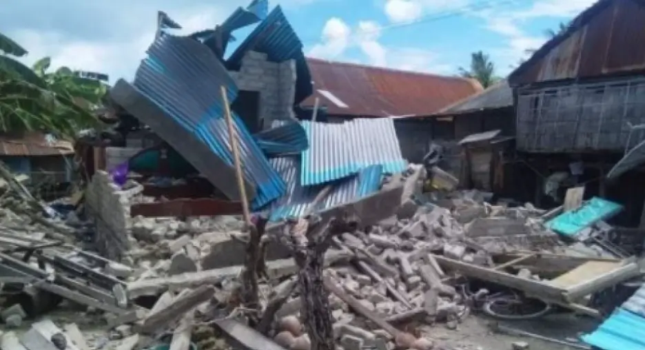 Kondisi bangunan akibat gampa Flores NTT, Sabtu (15/8/2026).