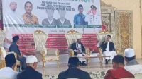 Suasana Dialog Kebangsaan yang digelar FUI Bima di Gedung Sinar AS Sila Kecamatan Bolo Kabupaten Bima, Minggu (30/8/2026).