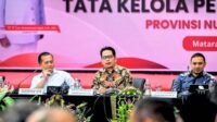 Suasana rapat koordinasi KPK dengan sejumlah kepala daerah di NTB yang berlangsung di Mataram belum lama ini.