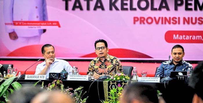 Suasana rapat koordinasi KPK dengan sejumlah kepala daerah di NTB yang berlangsung di Mataram belum lama ini.