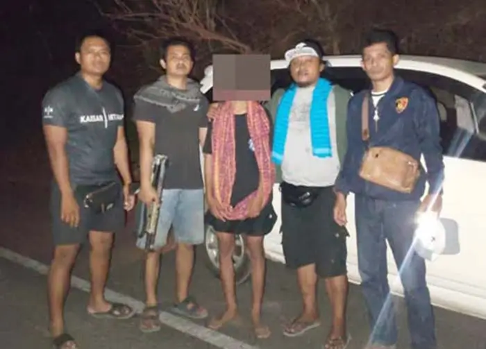 Terduga pelaku penganiayaan berat yang berhasil diringkus polisi.